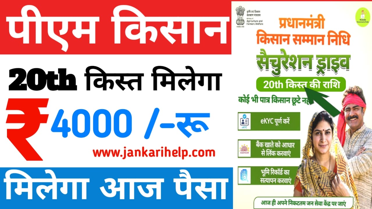 PM kisan 20th installment Live:क्या आज पीएम किसान योजना का ₹2000 मिलेगा जानिए ऐसे देखे यहां से,Best 🔥🔥