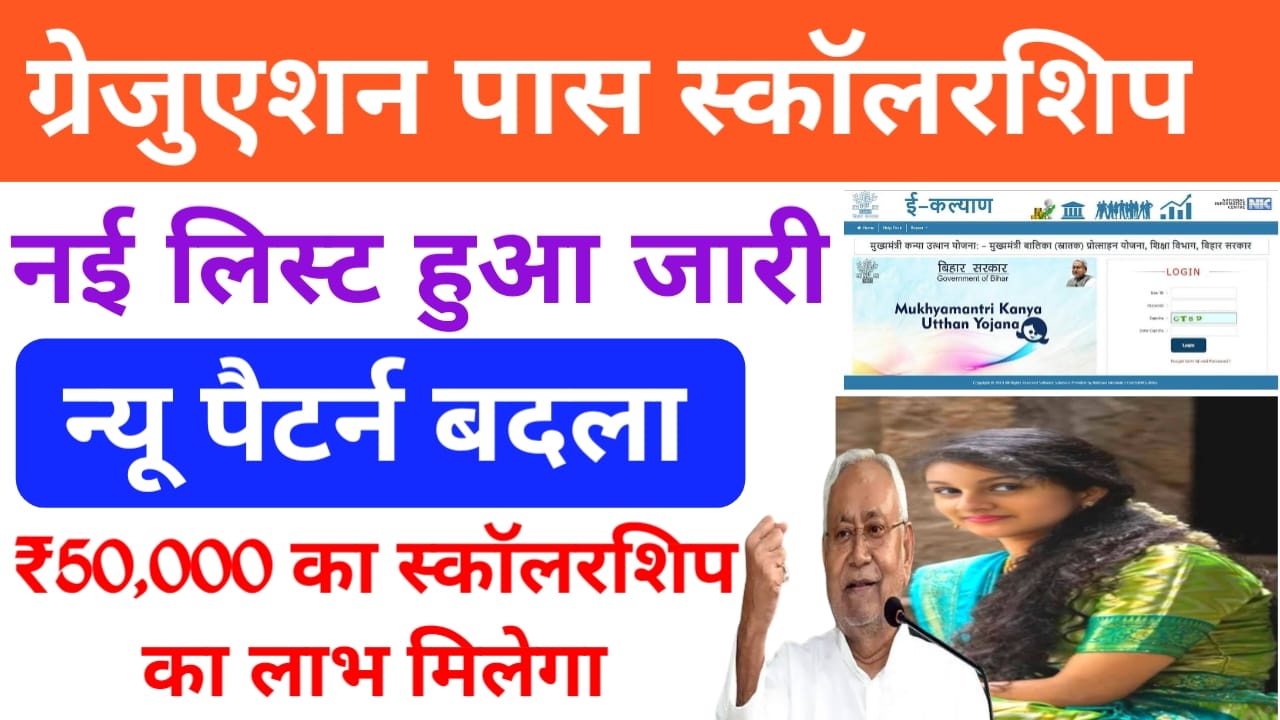 Graduation Pass 50.000 Scholarship List 2025:Graduation Pass Scholarship,ग्रेजुएशन पास 50000 वाला लिस्ट देखें ऐसे, Best 👇🖥️