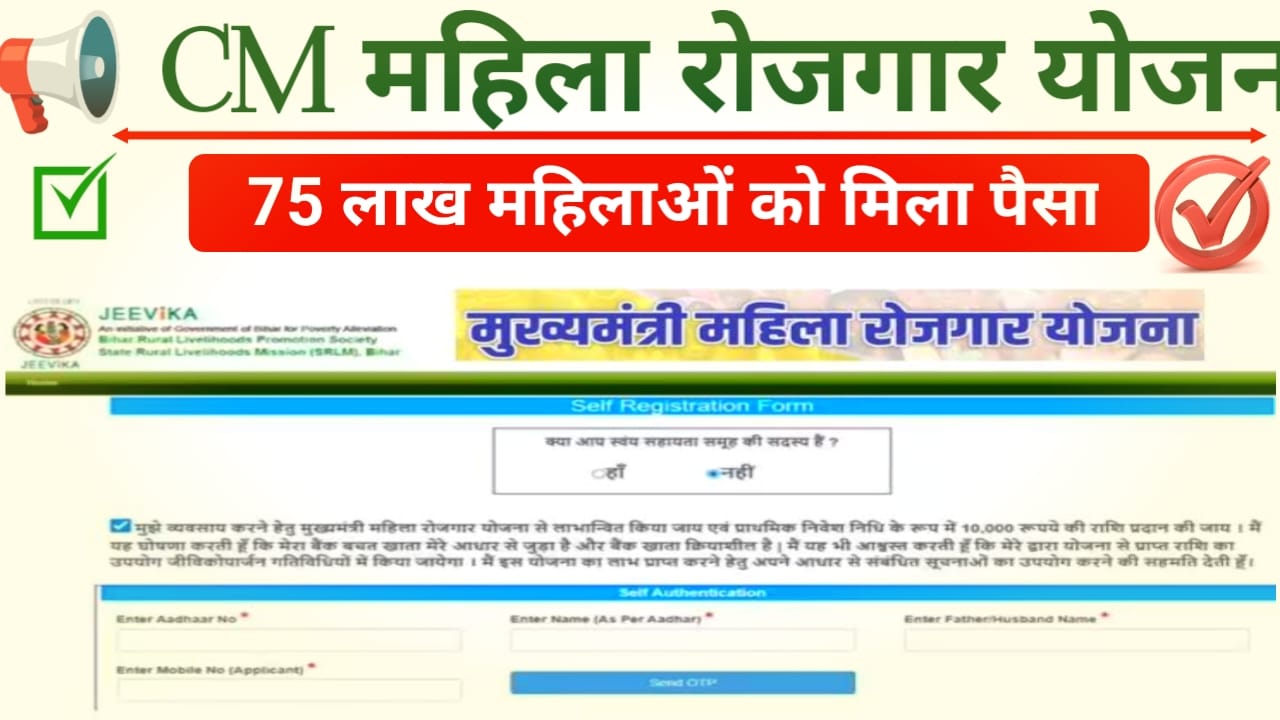 Mukhyamantri Mahila Rojgar Yojana Bihar!75 लाख महिलाओं के अकाउंट में कब आएगा ₹10-10 का राशि अभी चेक करें फॉर्म स्टेट ,यहां से,बेस्ट,🤔