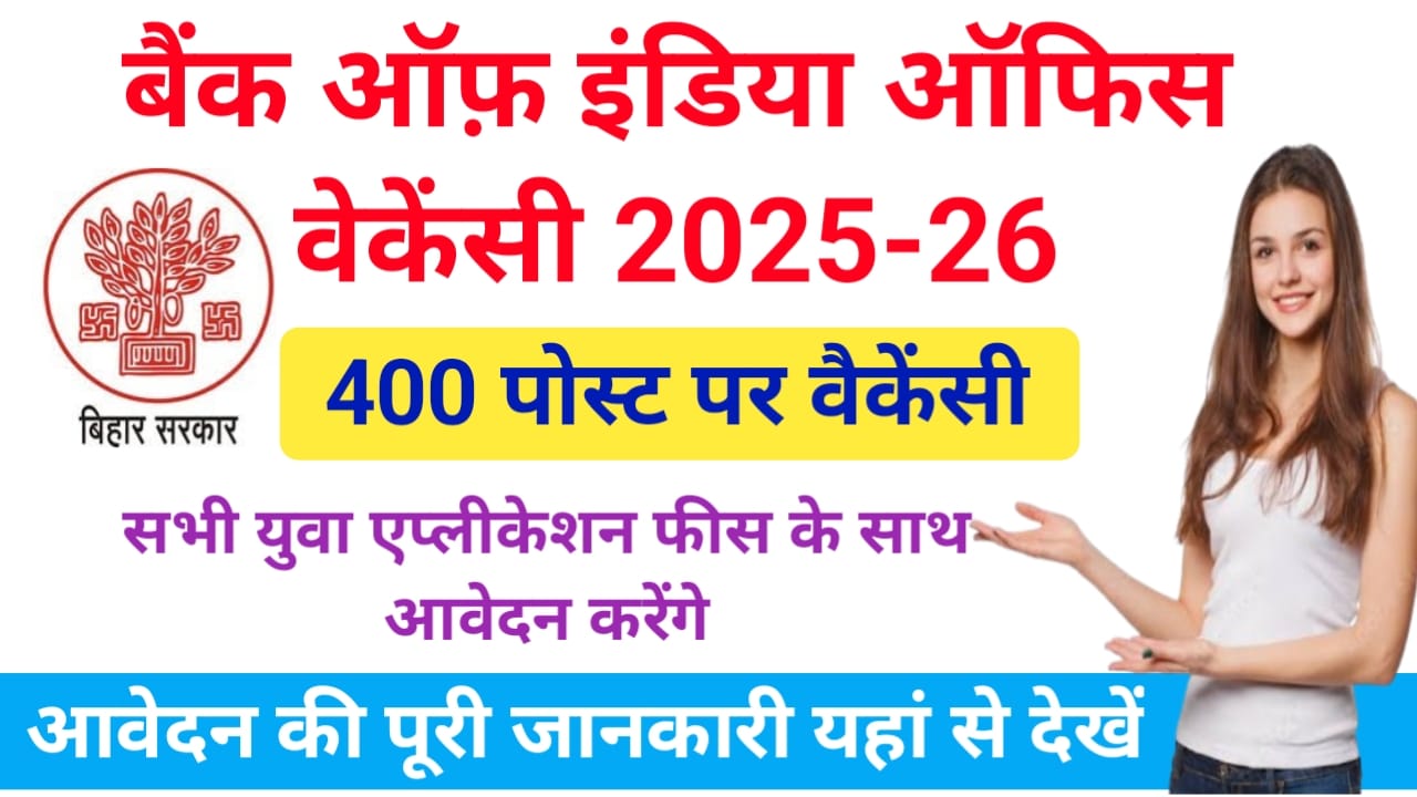 Bank of India Apprentice Vacancy 2025-26