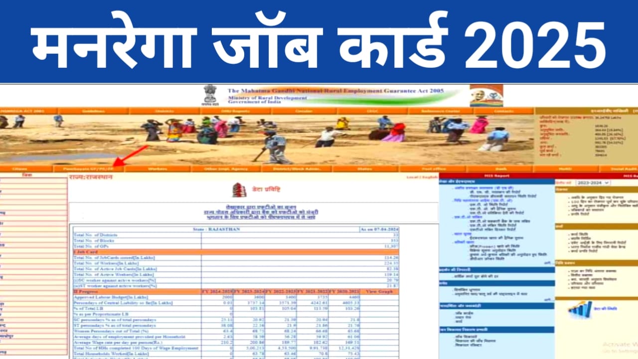 MGNREGA Job Card Download 2025:मनरेगा,जॉब कार्ड डाउनलोड कैसे करेंगे देखें पूरी रिपोर्ट यहां से,Best 📢