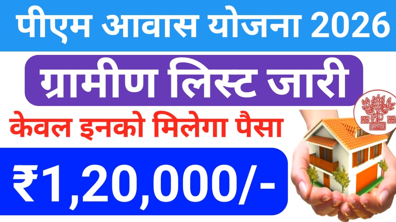 Pm aawas Yojana Beneficial list 2026:पीएम आवास योजना की नई सूची अभी-अभी जारी घर बनाने का पैसा मिल रहा है सभी को ₹1,20,000/- की राशि,@