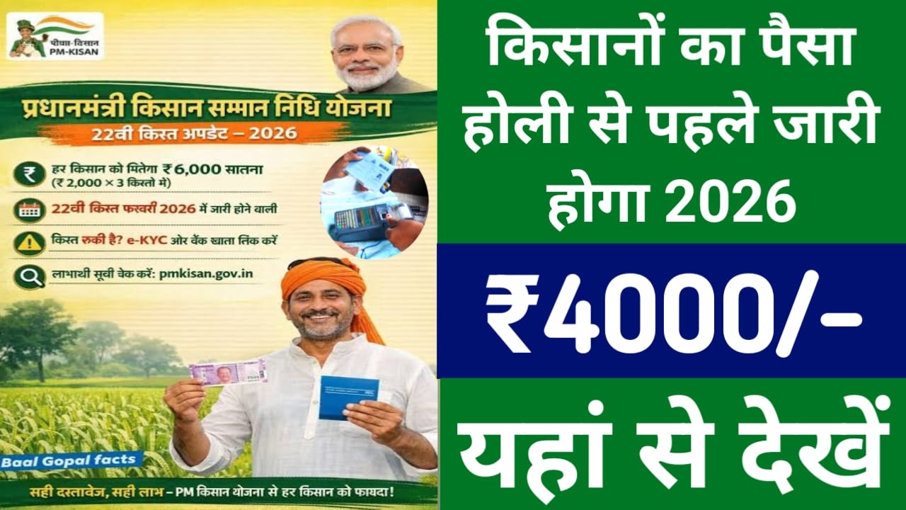 PM Kisan 22th Installment Date jari