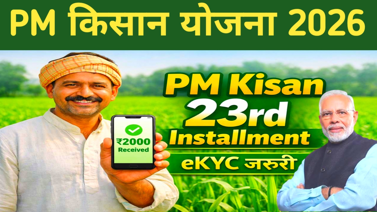 PM Kisan E-Kyc Online 2026:प्रधानमंत्री किसान सम्मन निधि योजना 23th किस्त से पहले जरूरी करने होंगे यह केवाईसी की प्रक्रिया पूरा जाने ऑफलाइन, ऑनलाइन ,दोनों प्रक्रिया क्या है!!
