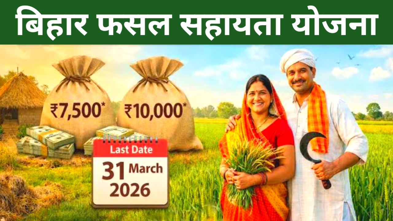 Bihar Rajya Fasal Sahayata Yojana 2026:बिहार राज्य फसल सहायता योजना रवि 2025 से 26 हेतु शुल्क सुधार ऑनलाइन आवेदन करें, Best 🔥🤷