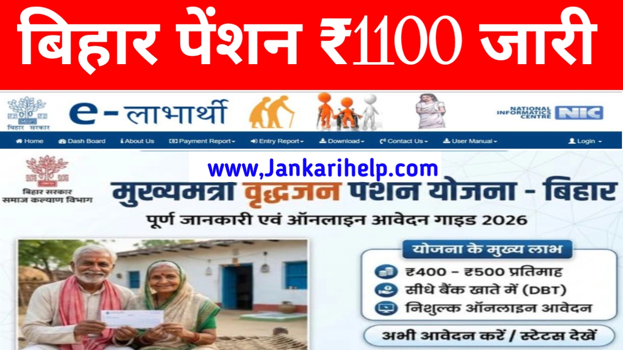 Bihar Pension Payment Status 2026:बिहार पेंशन पेमेंट ₹1100 हुआ जारी अभी चेक करें अपना पेमेंट स्टेट ऑनलाइन, 📢🔥