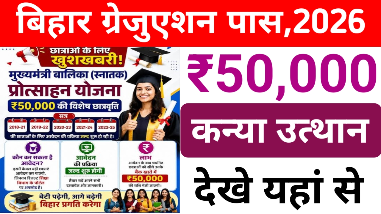 Graduation Scholarship Payment List 2026:बिहार ग्रेजुएशन स्कॉलरशिप ₹50,000 की लिस्ट जारी इन छात्रों को मिलेगा पैसा देखें,&&