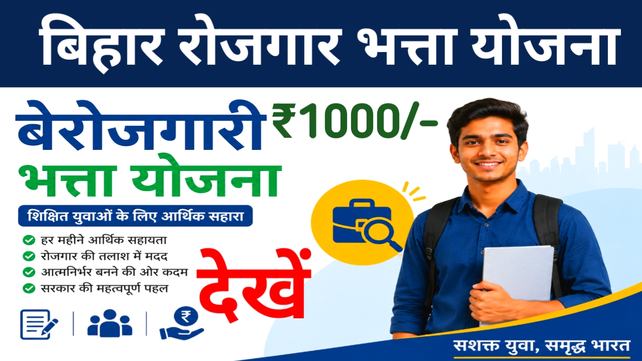Berojgari bhatta yojana Bihar check 2026:बिहार के बेरोजगार युवाओं के लिए बड़ी खबर खाते में जारी हुई ₹1000 की राशि हर महीने मिलता है। देखें पूरी डिटेल,Best 📢🔥